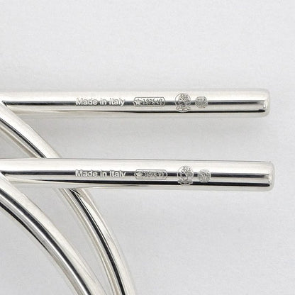 Hermes Earrings Loop MM Pair Ag925 SV Silver Jewelry Accessories Small
