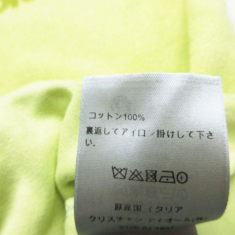 Dior Homme Dior Homme 23ss Brand Logo Pile Short Sleeve T-Shirt Top Yellow Size