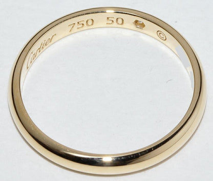Cartier Ring 18K Yellow Gold Diamond 1P (001ct) Classic Wedding Ring 1895