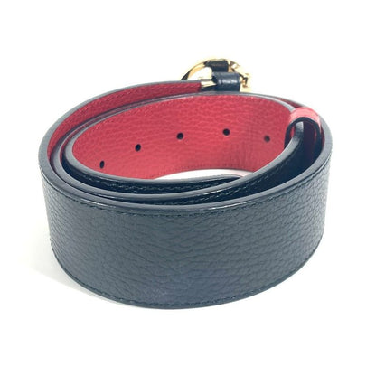 Gucci Belt Double G Logo Buckle 450000 Leather Red