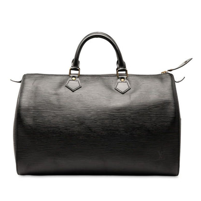 Louis Vuitton Epi Speedy 35 Handbag Boston Bag M42992 Noir Black Leather Women