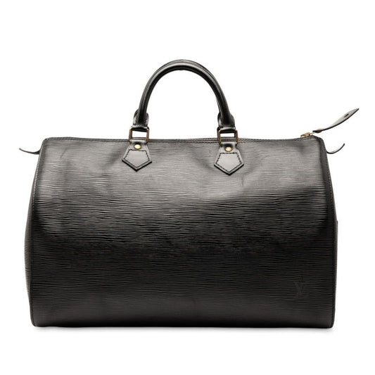 Louis Vuitton Epi Speedy 35 Handbag Boston Bag M42992 Noir Black Leather Women