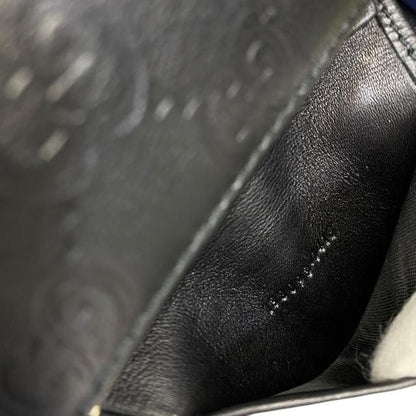 Gucci 138098 Guccissima 6-slot Key Case Key Hook Leather Black
