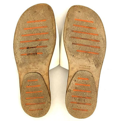 Hermes Sandals White Evelyn 40 25.0cm (9.84in) Leather Preowned