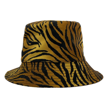 Celine Animal Logo Bucket Hat - Hat - Fully Lined - M (58) - Brown - Men's