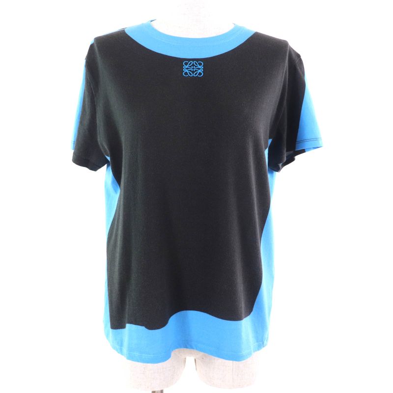 LOEWE S359y22x45 100% Cotton Anagram Embroidered Crew Neck Short Sleeve T-shirt