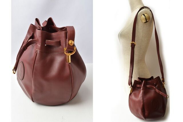 Cartier Shoulder Bag Must Line Cartier Vintage Drawstring Bag Crossbody Leather