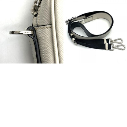 Prada 2vh063 Shoulder Bag Saffiano White Leather Women Men Fashion