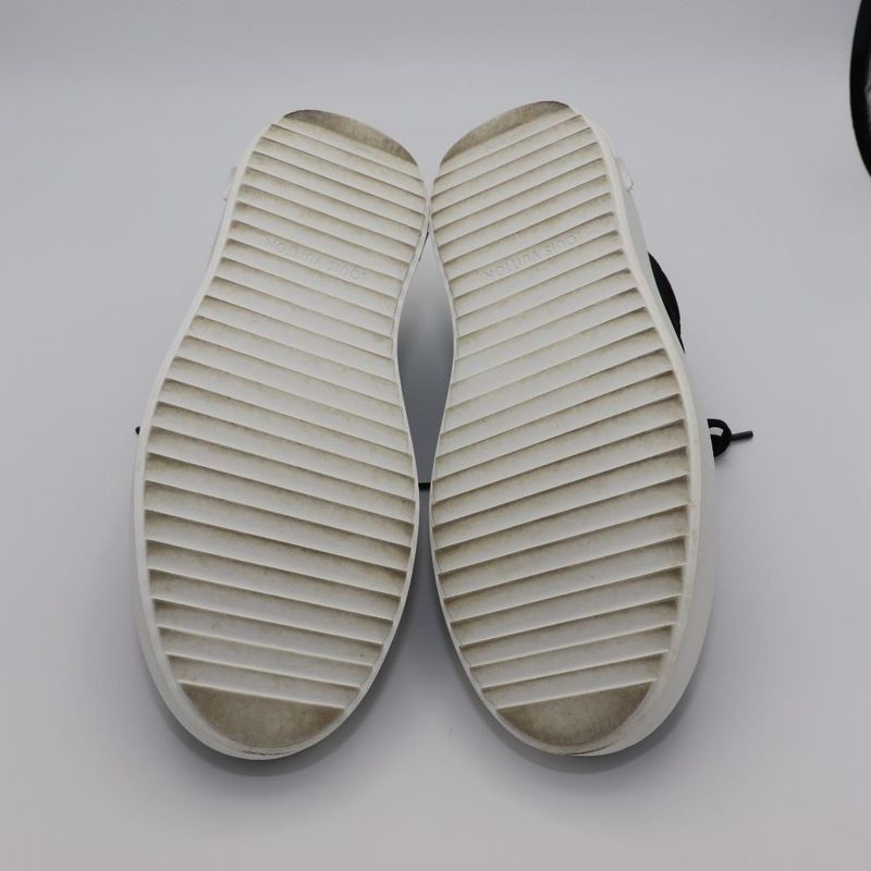 Louis Vuitton Monogram Time Outlines 23 Years Leather X Suede Sneakers Women's