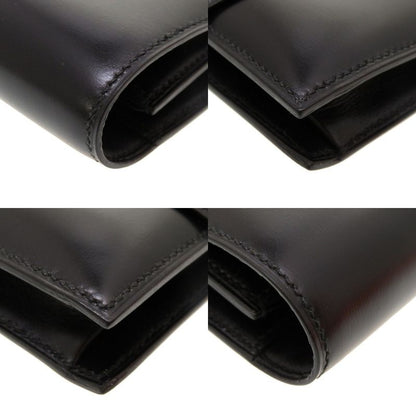 Hermes Ettrivert Box Calf Black Gold Hardware 00Q Engraved Vintage Clutch Bag