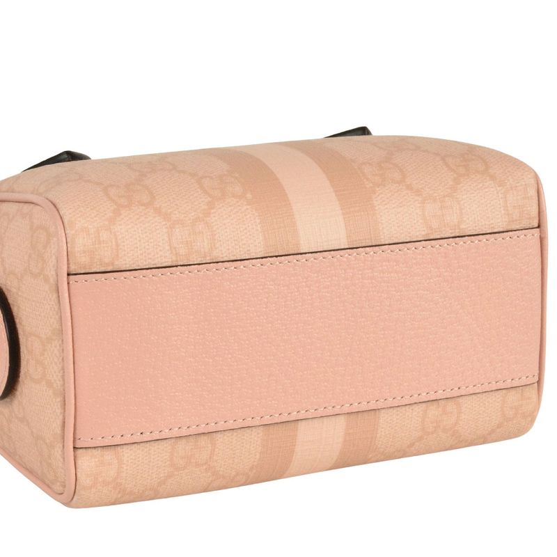 Gucci Ophidia Super Mini Handbag GG Supreme Canvas 781490 Pink Shoulder Bag