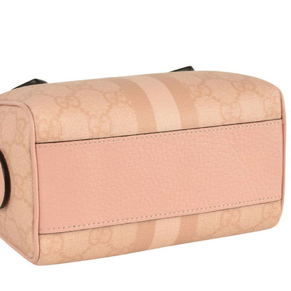 Gucci Ophidia Super Mini Handbag GG Supreme Canvas 781490 Pink Shoulder Bag