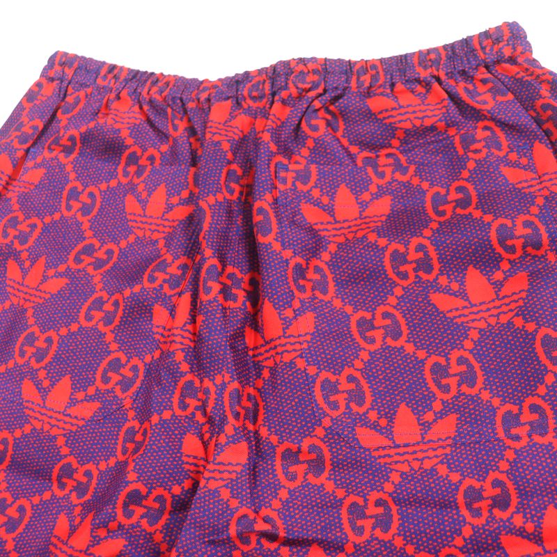  Gucci Adidas Gucci Adidas 691440 Micro GG 100% Silk Michele Period Button Fly