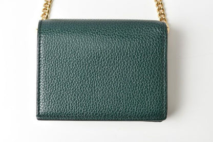Gucci Mini Wallet Fold Wallet 570660 Zumi Chain Wallet In Dark Green