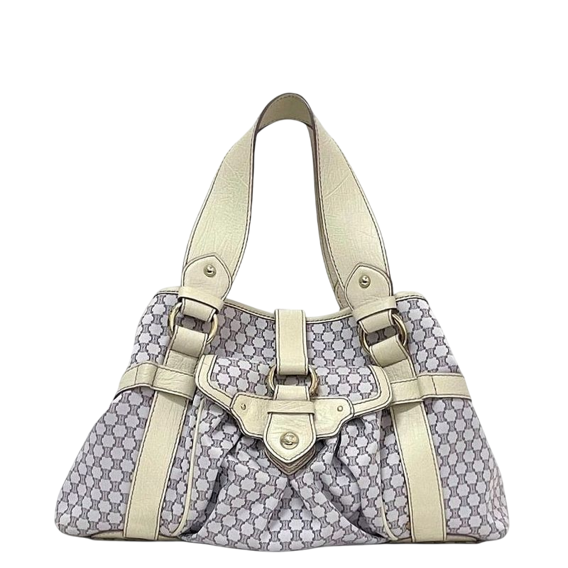 Celine Tote Bag White Purple Pastel Color Macadam Excellent Condition