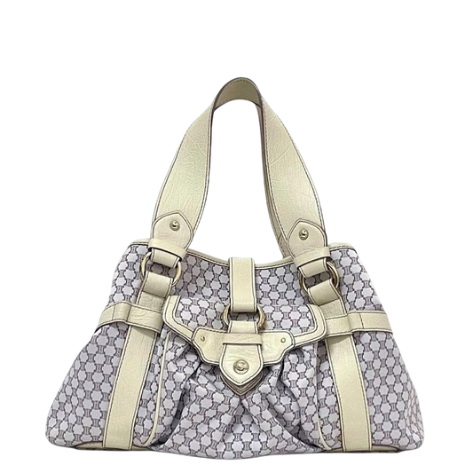 Celine Tote Bag White Purple Pastel Color Macadam Excellent Condition