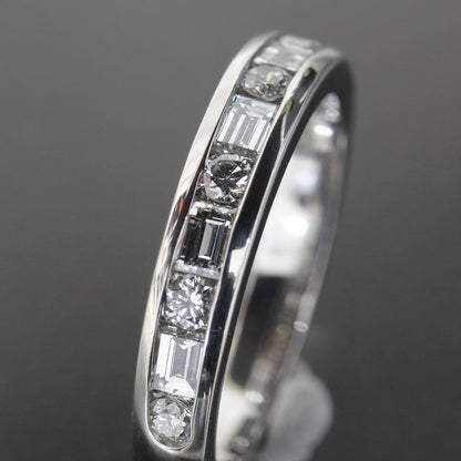 Tiffany & Co Half Eternity Diamond Ring No 10 Pt950 Box E1705