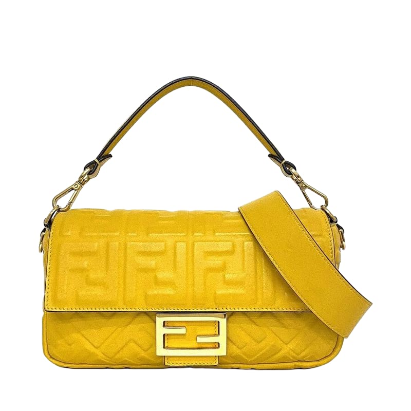 Fendi 2way Mamma Bucket Bag Yellow 8br600