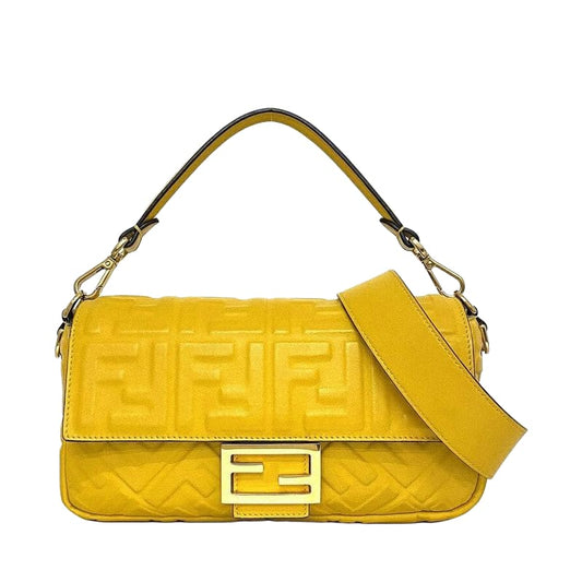 Fendi 2way Mamma Bucket Bag Yellow 8br600