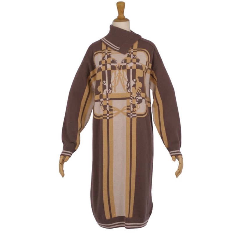 Hermes Dress 23AW Knit Long Sleeves Long Sleeves