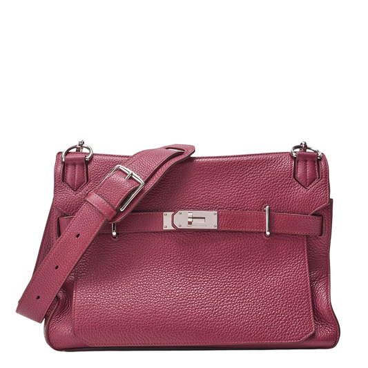 Hermes Gipsyère 34 Shoulder Bag Taurillon Clemence Tosca (silver Hardware)