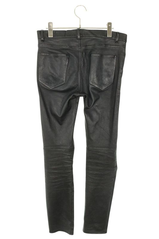 Saint Laurent Paris 484303 Y5rg2 Lamb Leather Skinny Long Pants Men 46