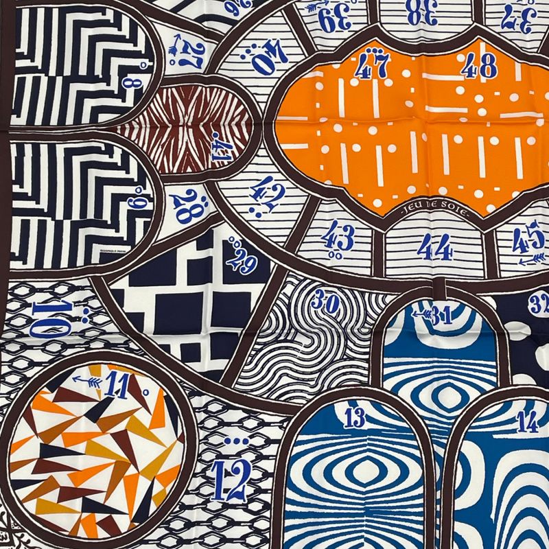 Hermes Jeu De Soie Silk Game Scarf Silk Multicolor