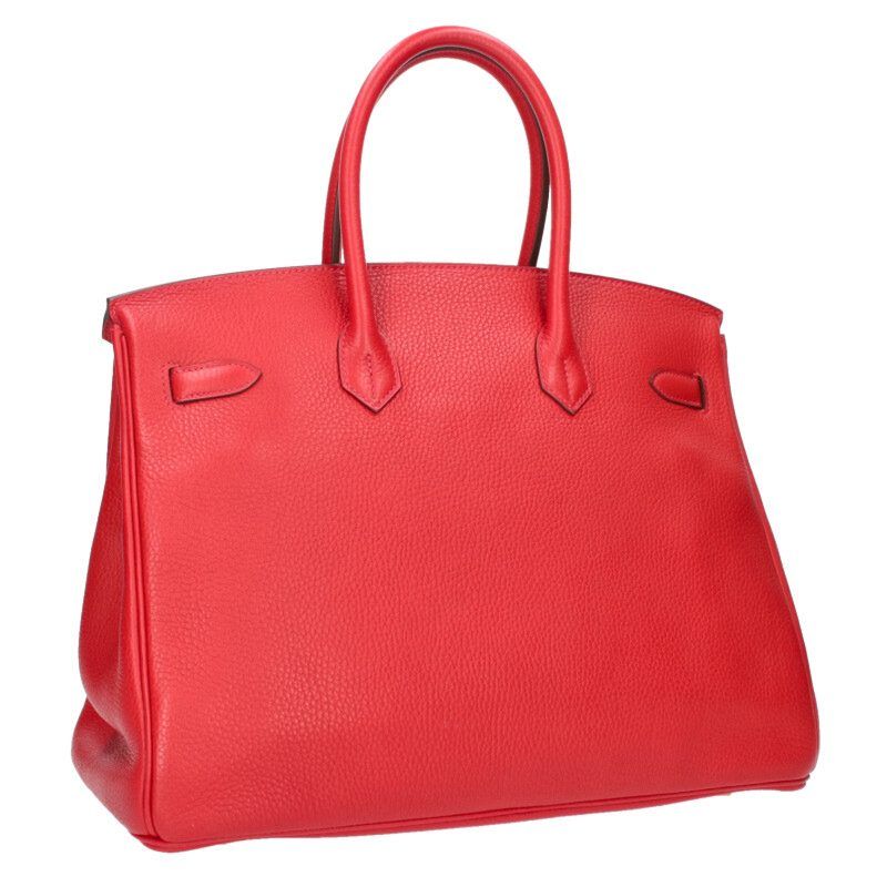 Hermes Birkin 35 C Engraved Ghardware Togo Leather Handbag Men 35