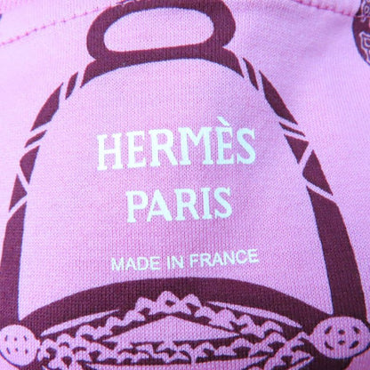 Hermes 3e4510dm Stirrup Illusion 100% Cotton Short Sleeve Short Sleeve Dress