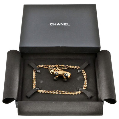 Chanel Roller Skate Chain Necklace Metal G Gold Long 24SS Ladies