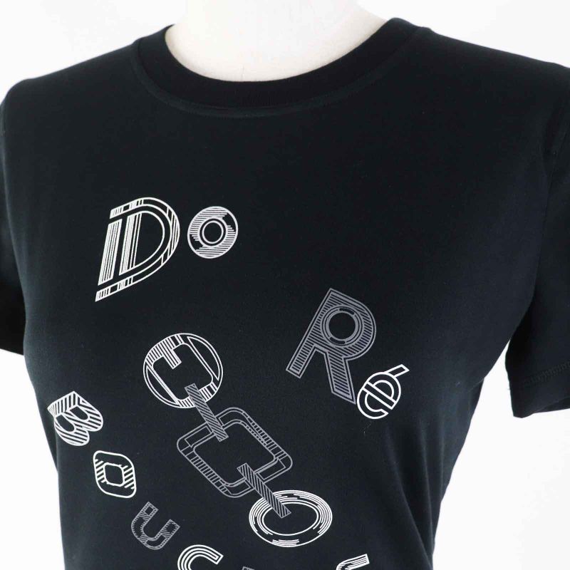 Hermes 23SS 3h4611dl Do Re Boucles Do Re Boucles Cotton Short Sleeve T-shirt