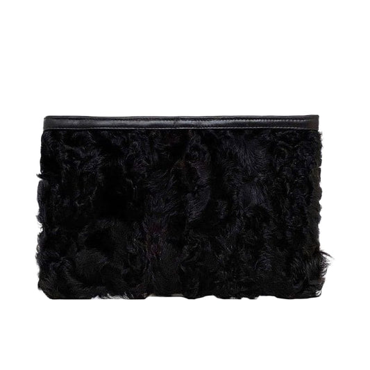 Loewe Pouch Black Ec20624 Excellent Condition Small Pouch Depth None Leather