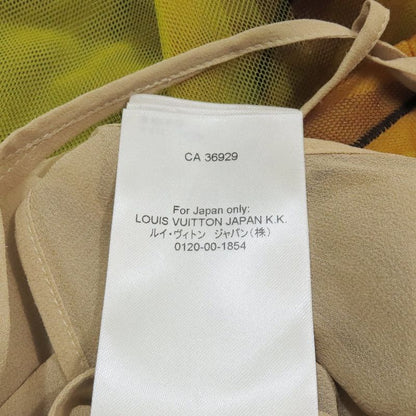 Unused Louis Vuitton Tulle Sleeveless Dress Tunic Short Length Check 36 Yellow