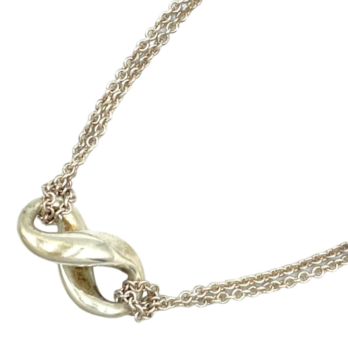 Tiffany & Co Infinity Double Chain Silver Necklace