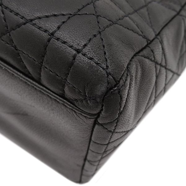 Christian Dior 2way Bag Lady Dior Medium Bag Lambskin Black Gold Hardware Black