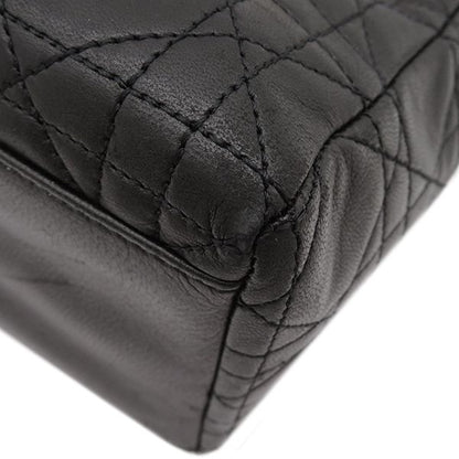 Christian Dior 2way Bag Lady Dior Medium Bag Lambskin Black Gold Hardware Black