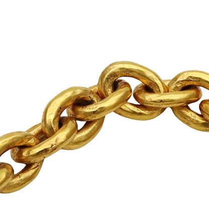 Chanel Necklace Women's Men's Brand Coco Mark Metal GP Gold Round Large Vintage