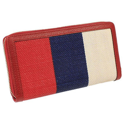 Gucci Tricolor Logo Leather Canvas Round Long Wallet Box Bag