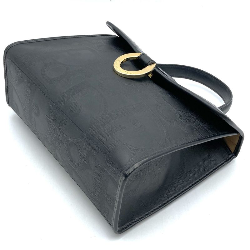 Dior Christian Dior Handbag Black PVC Trotter Total Ladies Fashion Branded High