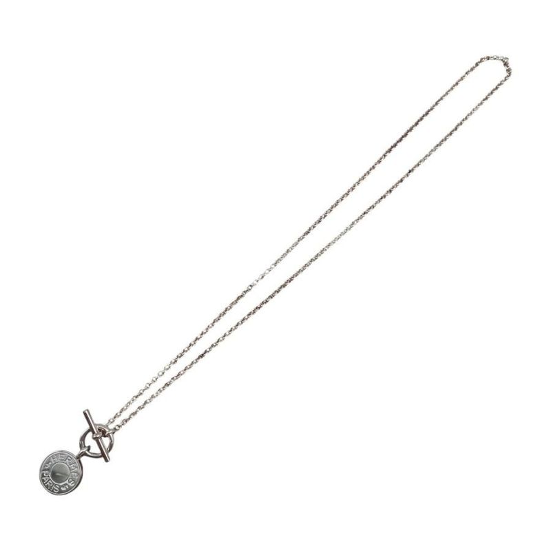 Hermes Necklace Amulet H Ex Libris Cloussel Serie Pendant Ag925 Silver Hermes