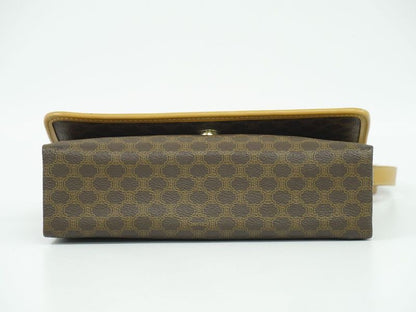Authentic Celine Macadam Shoulder Bag Pochette PVC Brown Macadam Bag Pre-owned