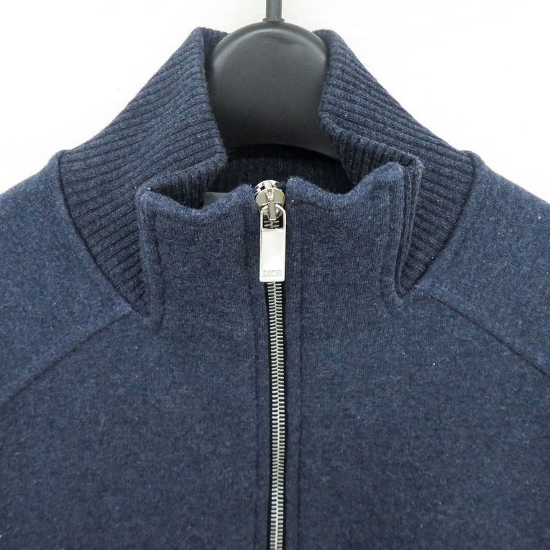 Dior Zip Up Blouson Jacket Long Sleeve 213j434a0796 Navy - XS Logo