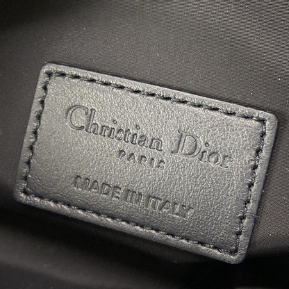 Dior/christian Dior Handbag Diortravel Nomad Pouch Navy And Beige Leather