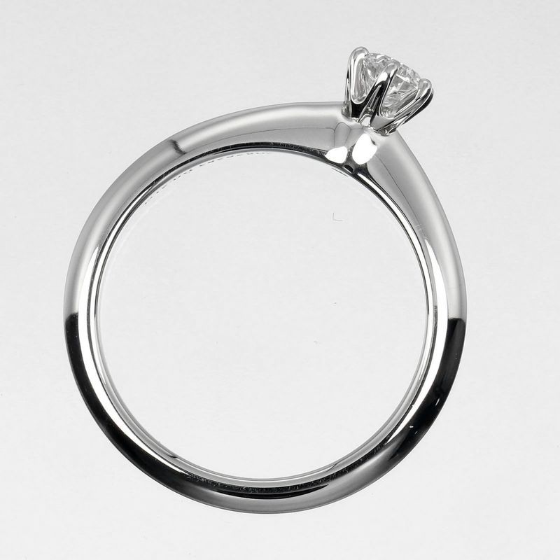 Tiffany & Co Solitaire 0.21ct Vs1/i/3ex Pt950platinum × Diamond #8 Ladies 3.62g
