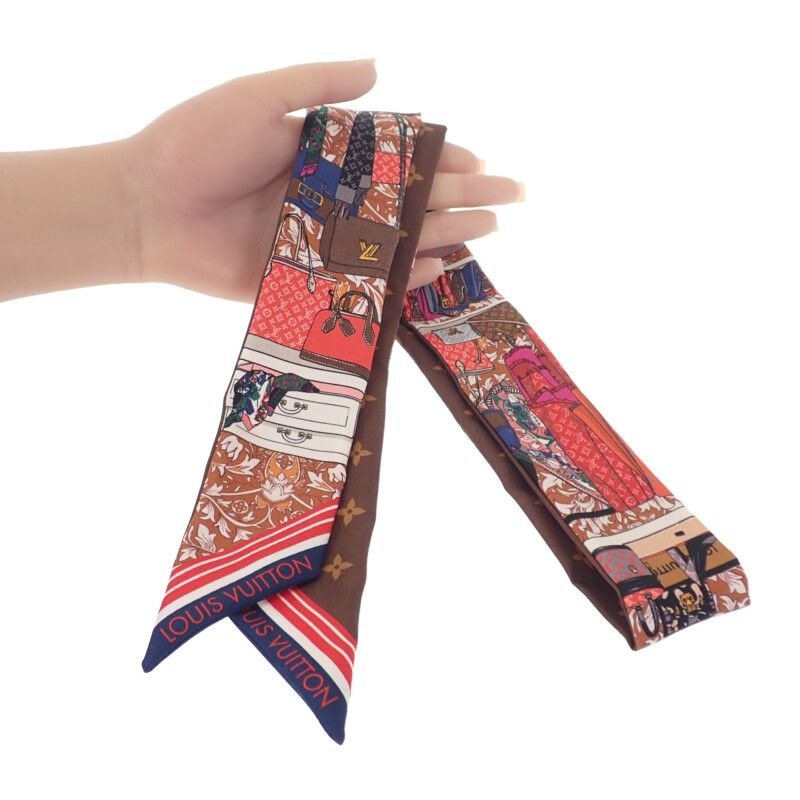 Louis Vuitton Bandeau BB Privé M76111 Monogram Scarf Silk Brown Multi Ladies