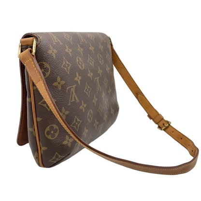 Louis Vuitton Musette Tango Short Strap Monogram Leather Brown Shoulder Bag Gold — view 2