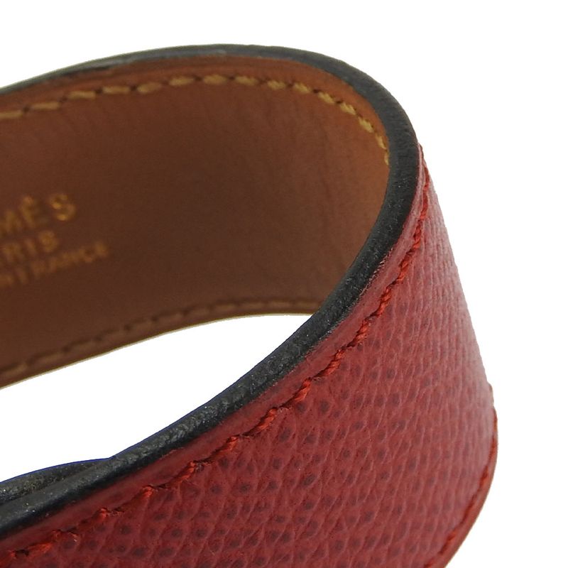 Hermes Bracelet Medor Vaux Epson Metal Red Gold Hardware Bangle Ladies Women