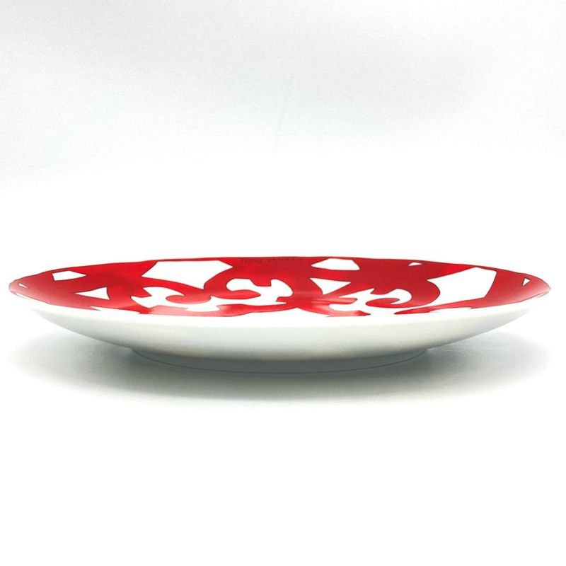 Hermes Gadarkivir Plate Porcelain Red White 17cm (669in) Tableware