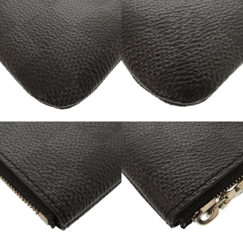 Louis Vuitton Pochette Cles Damier Graphite N60155 Black Coin Case LV 1091