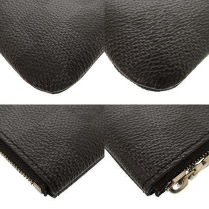 Louis Vuitton Pochette Cles Damier Graphite N60155 Black Coin Case LV 1091